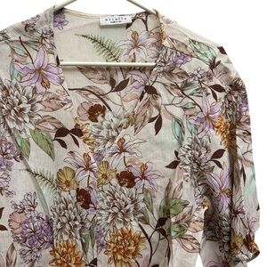 Ariella Floral Print Women's Tie Top